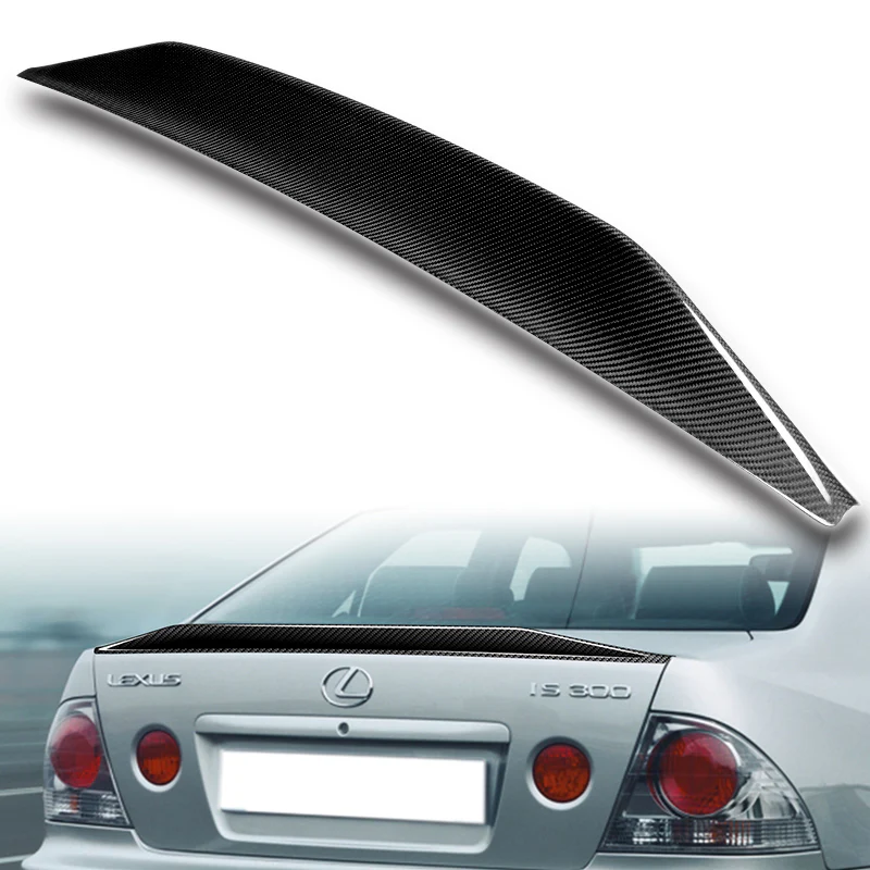 VIP-Style Rear Trunk Lip Duckbill Spoiler Wing For 2001-2005 Lexus IS300 -Real Carbon Fiber - Image 5
