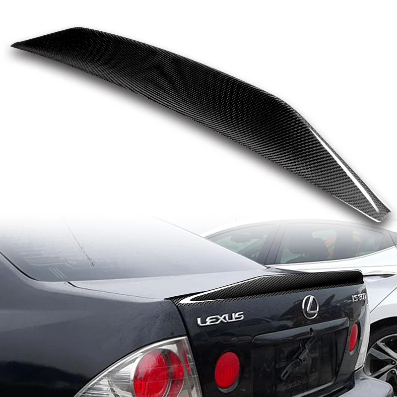 VIP-Style Rear Trunk Lip Duckbill Spoiler Wing For 2001-2005 Lexus IS300 -Real Carbon Fiber - Image 7