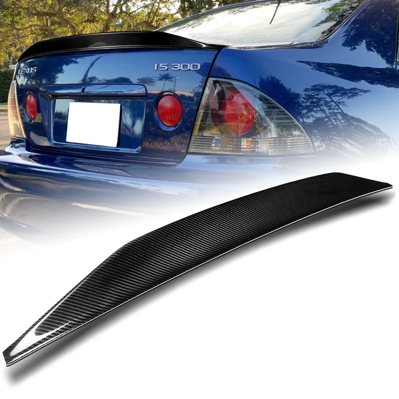 VIP-Style Rear Trunk Lip Duckbill Spoiler Wing For 2001-2005 Lexus IS300 -Real Carbon Fiber - Image 8