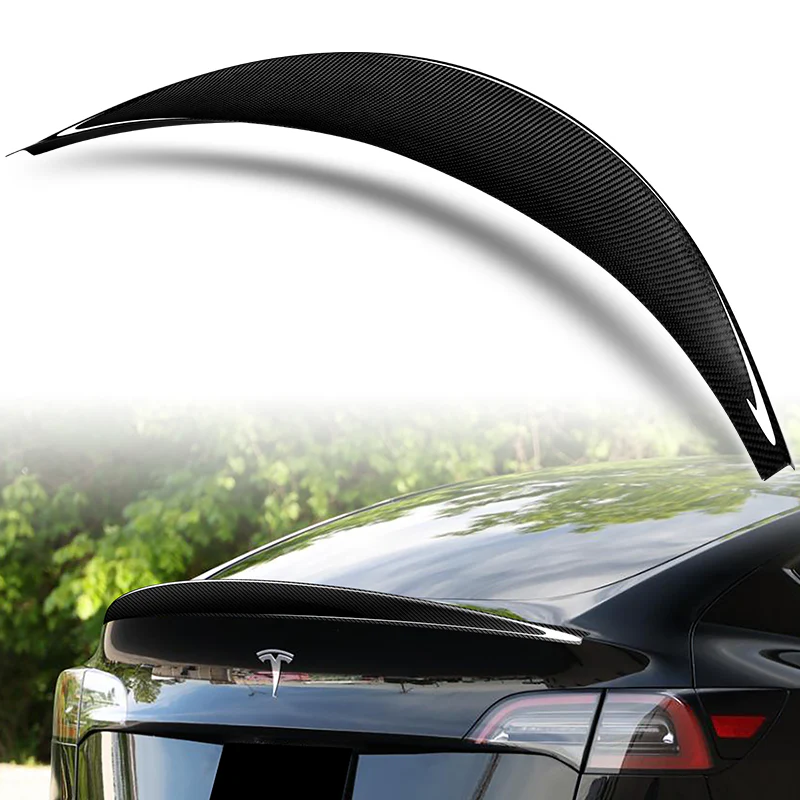 VIP-Style Rear Trunk Lip Duckbill Spoiler Wing For 2020-2024 Tesla Model Y -Real Carbon Fiber - Image 6
