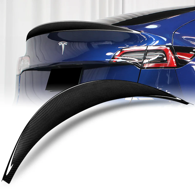 VIP-Style Rear Trunk Lip Duckbill Spoiler Wing For 2020-2024 Tesla Model Y -Real Carbon Fiber - Image 7