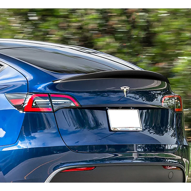 VIP-Style Rear Trunk Lip Duckbill Spoiler Wing For 2020-2024 Tesla Model Y -Real Carbon Fiber - Image 8