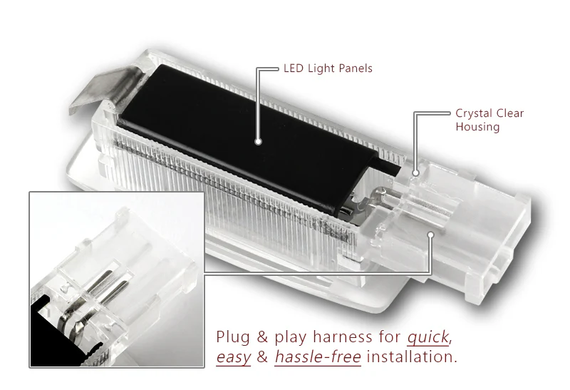 Volkswagen Golf / GTI / Eos / Jetta White 18-SMD LED Vanity Mirror Lamp Lights - Image 2