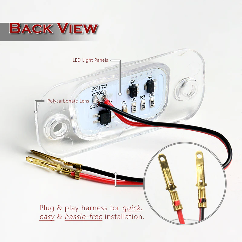 Volkswagen Golf MK3 / Polo 3 /  Classic / Variant SEAT White SMD LED License Plate Lights (2pcs) - Image 3