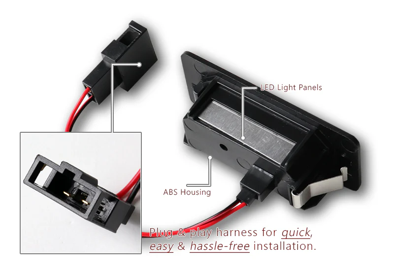 2009-2014 Audi A4 S4 A5 S5 TT White 24-SMD 6000K LED License Plate Lights (2pcs) - Image 2