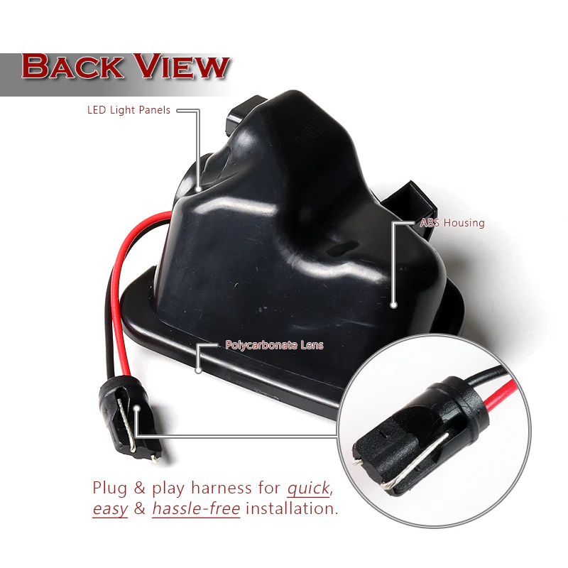 Volkswagen VW Jetta / Passat / CC / Beetle White LED Side Mirror Puddle Lights -Clear Lens - Image 3