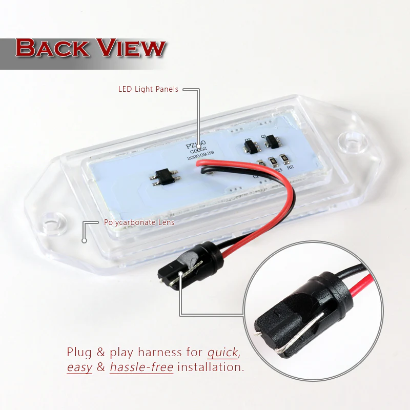Volvo 850 940 960 S90 Saloon Xenon White SMD LED License Plate Lights (2pcs) - Image 3
