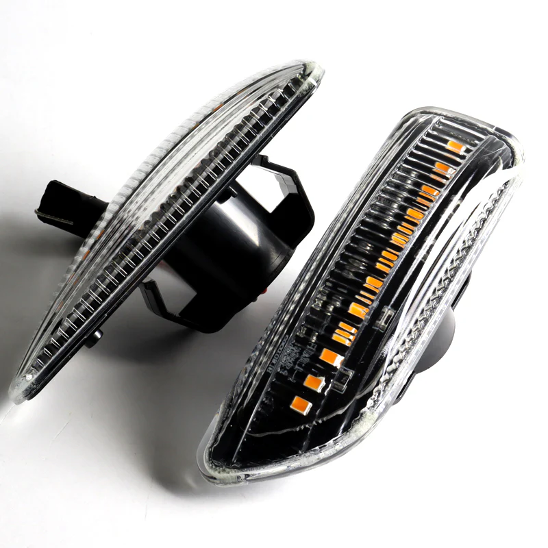 Volvo S60 S80 V70 XC70 XC90 Amber LED Turn Signal Front Side Marker Lights -Clear Lens - Image 2