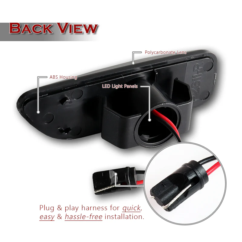 Volvo S60 S80 V70 XC70 XC90 Amber LED Turn Signal Front Side Marker Lights -Smoked Lens - Image 3