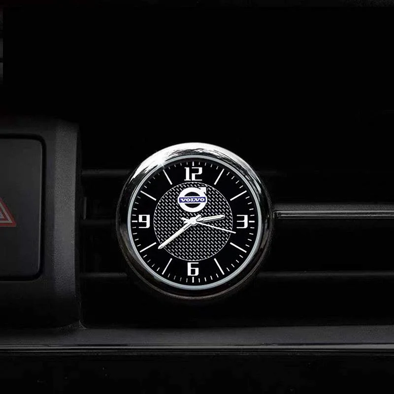 VOLVO Set of Car 15" Steering Wheel Cover Quality Leather with Exquisite Clock - Image 8