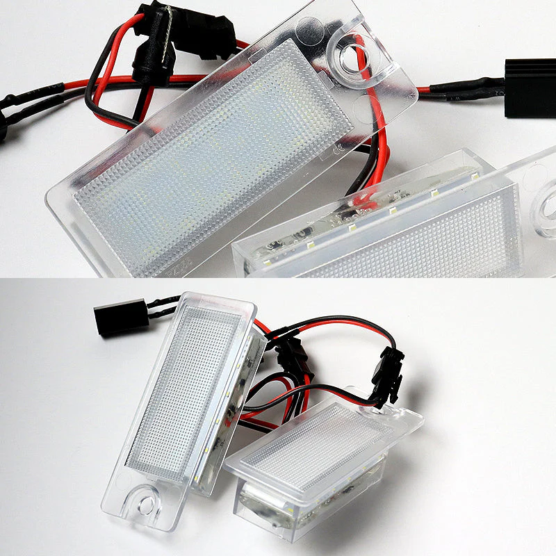 Volvo Set of S60 S80 XC70 XC90 V70 Xenon White SMD LED 6000K License Plate Lights with Fenders Bumper Badge Scratch Guards - Image 9