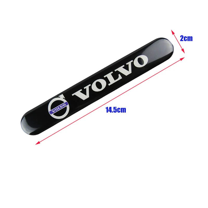 Volvo VOLVO Black Car Door Rear Trunk Side Fenders Bumper Badge Scratch Guard Sticker New 2pcs - Image 3