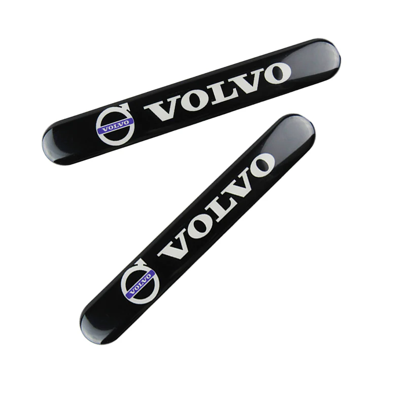 Volvo VOLVO Black Car Door Rear Trunk Side Fenders Bumper Badge Scratch Guard Sticker New 2pcs - Image 4