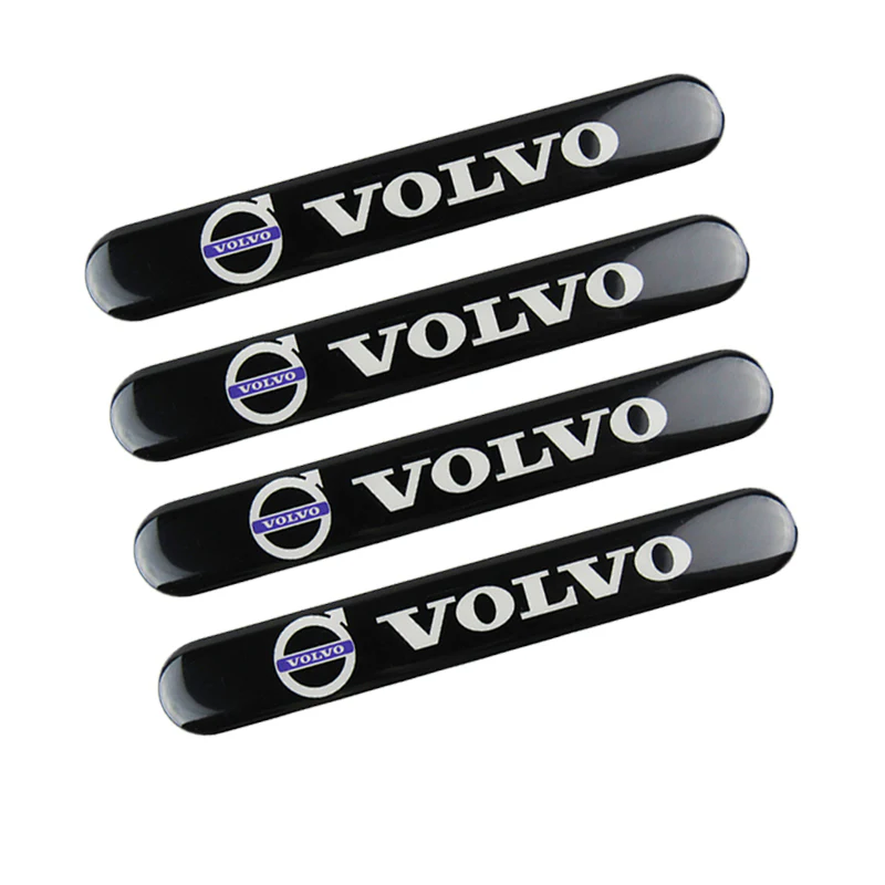 Volvo VOLVO Black Car Door Rear Trunk Side Fenders Bumper Badge Scratch Guard Sticker New 4pcs - Image 7