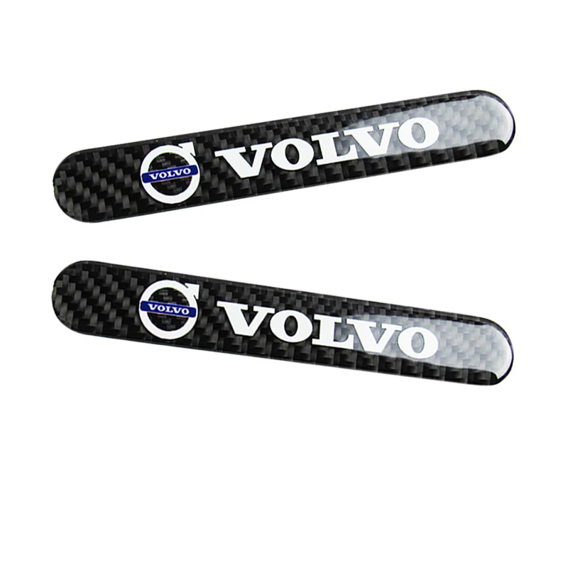 Volvo VOLVO Carbon Fiber Car Door Rear Trunk Side Fenders Bumper Badge Scratch Guard Sticker New 4pcs - Image 2