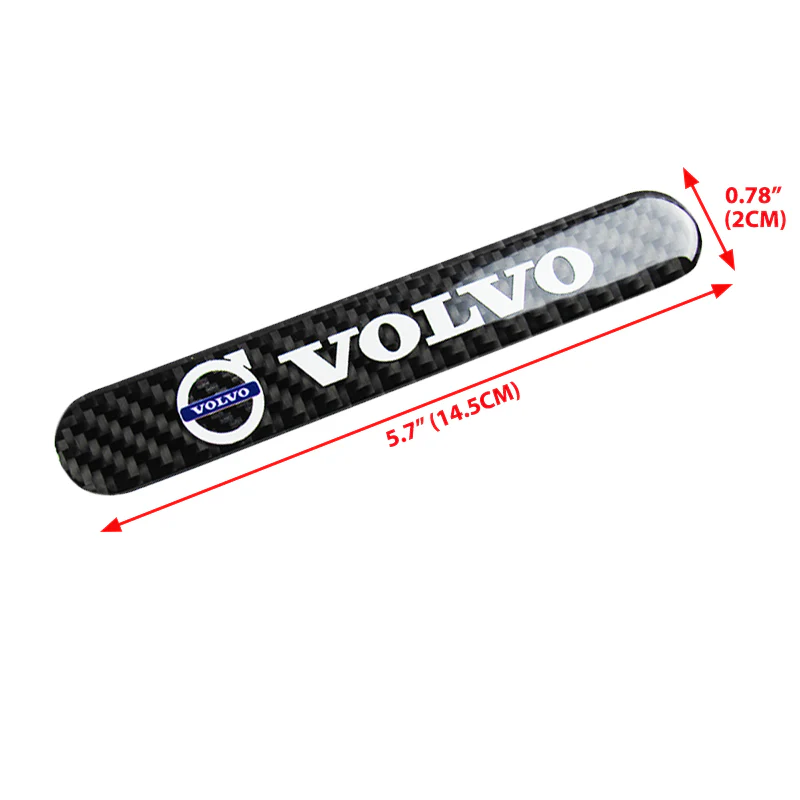 Volvo VOLVO Carbon Fiber Car Door Rear Trunk Side Fenders Bumper Badge Scratch Guard Sticker New 4pcs - Image 3