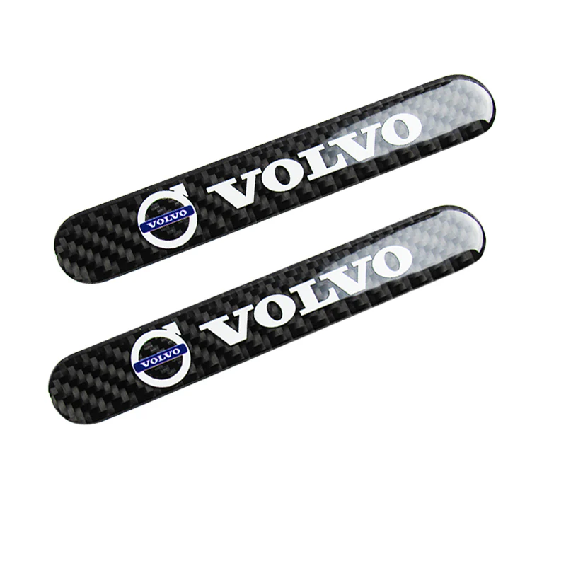 Volvo VOLVO Carbon Fiber Car Door Rear Trunk Side Fenders Bumper Badge Scratch Guard Sticker New 4pcs - Image 6