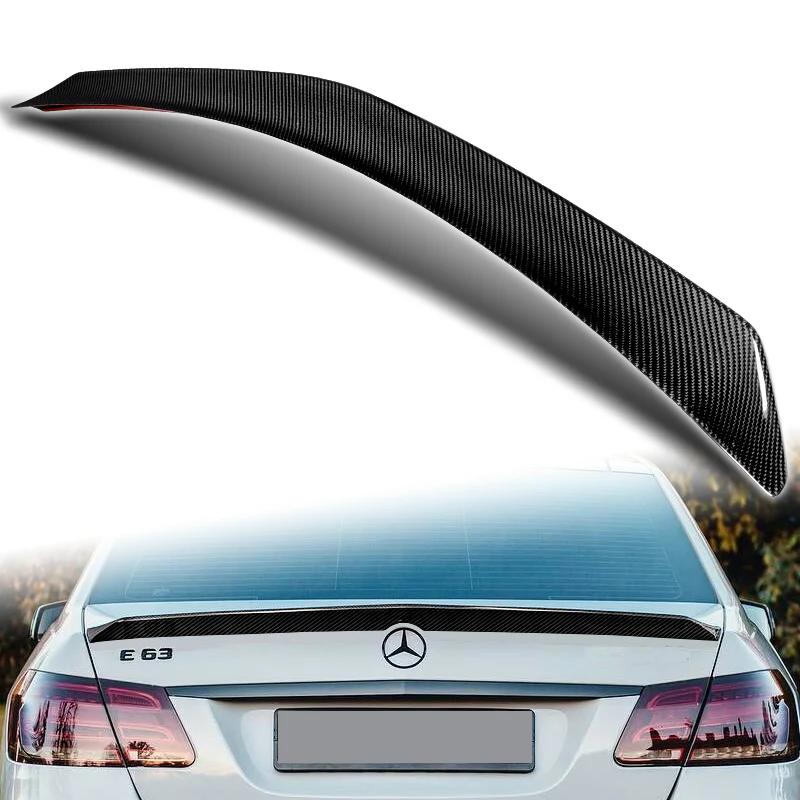 VT-Style Rear Trunk Lip Duckbill Spoiler Wing For 2010-2016 Mercedes-Benz E350 E400 E500 E63 W212 -Real Carbon Fiber - Image 5
