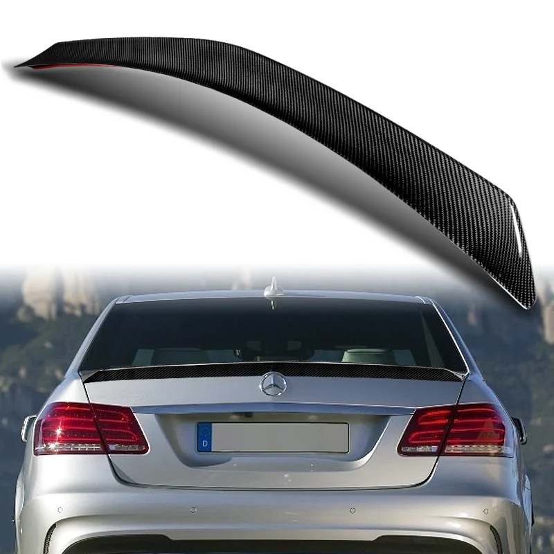 VT-Style Rear Trunk Lip Duckbill Spoiler Wing For 2010-2016 Mercedes-Benz E350 E400 E500 E63 W212 -Real Carbon Fiber - Image 6