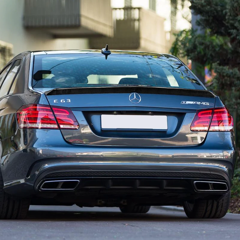 VT-Style Rear Trunk Lip Duckbill Spoiler Wing For 2010-2016 Mercedes-Benz E350 E400 E500 E63 W212 -Real Carbon Fiber - Image 7