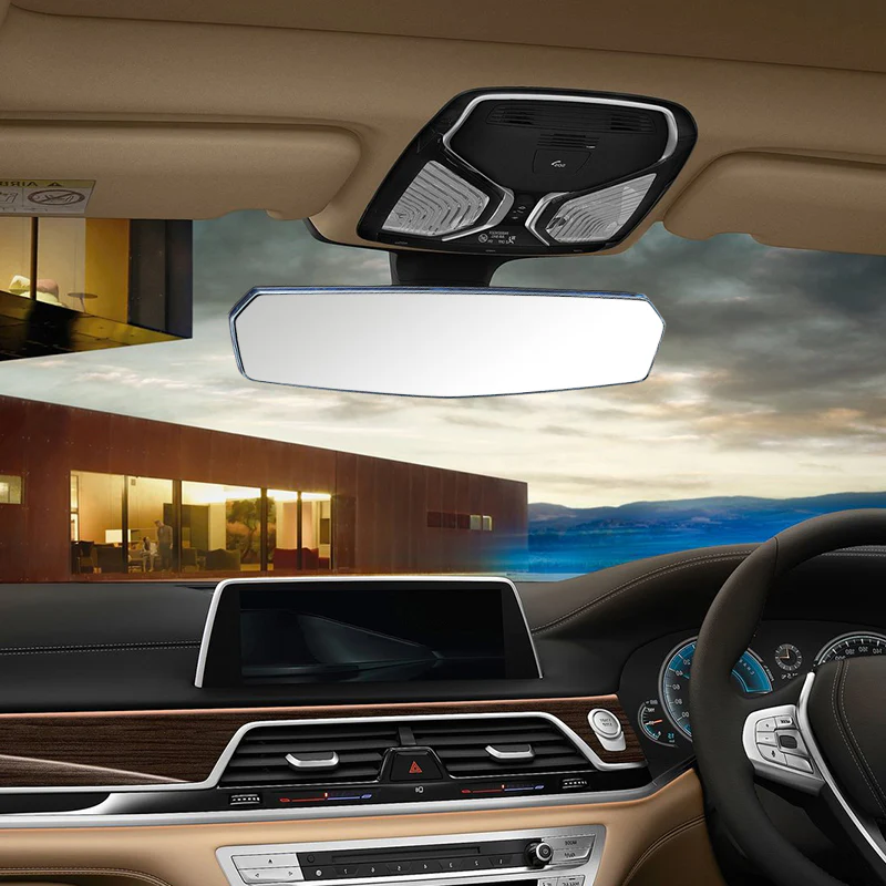 W-Power 300mm Wide Universal Interior Clip On Largest Visibility Panoramic Rear View Mirror -Clear Tint Flat - Image 6