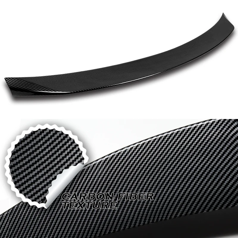 W-Power ABS AR-Style Rear Trunk Lip Duckbill Spoiler Wing For 2006-2011 Honda Civic Sedan 4DR -Carbon Fiber Look - Image 3