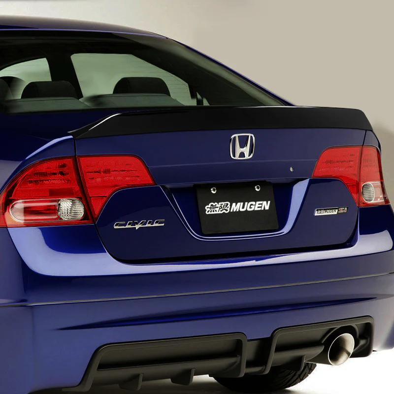 W-Power ABS AR-Style Rear Trunk Lip Duckbill Spoiler Wing For 2006 - 2011 Honda Civic Sedan 4DR -Pearl Black - Image 5