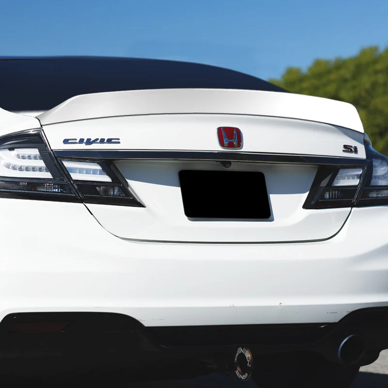 W-Power ABS AR-Style Rear Trunk Lip Duckbill Spoiler Wing For 2012-2015 Honda Civic Sedan 4DR -Pearl White - Image 6