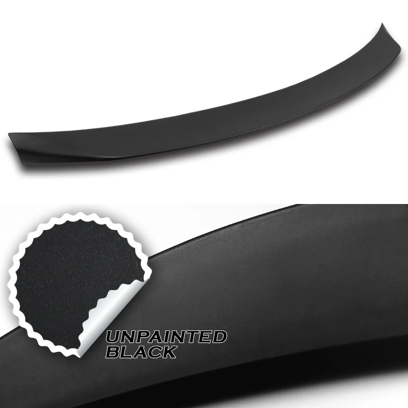 W-Power ABS AR-Style Rear Trunk Lip Duckbill Spoiler Wing For 2012-2015 Honda Civic Sedan 4DR -Unpainted Matte Black - Image 3