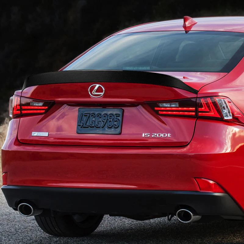 W-Power ABS AR-Style Rear Trunk Lip Spoiler Wing For 2014-2020 Lexus IS-Series Sedan 4DR -Carbon Fiber Look - Image 7