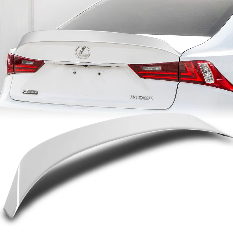 W-Power ABS AR-Style Rear Trunk Lip Spoiler Wing For 2014-2020 Lexus IS-Series Sedan 4DR -Pearl White - Image 5