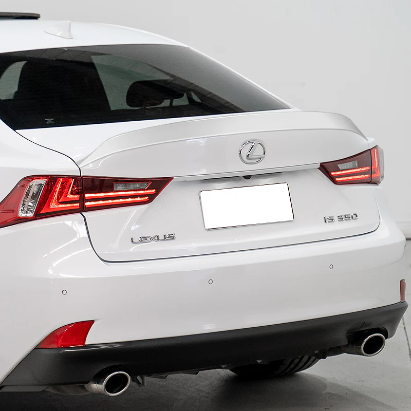 W-Power ABS AR-Style Rear Trunk Lip Spoiler Wing For 2014-2020 Lexus IS-Series Sedan 4DR -Pearl White - Image 6