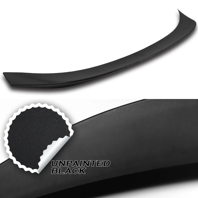 W-Power ABS AR-Style Rear Trunk Lip Spoiler Wing For 2014-2020 Lexus IS-Series Sedan 4DR -Unpainted Matte Black - Image 3