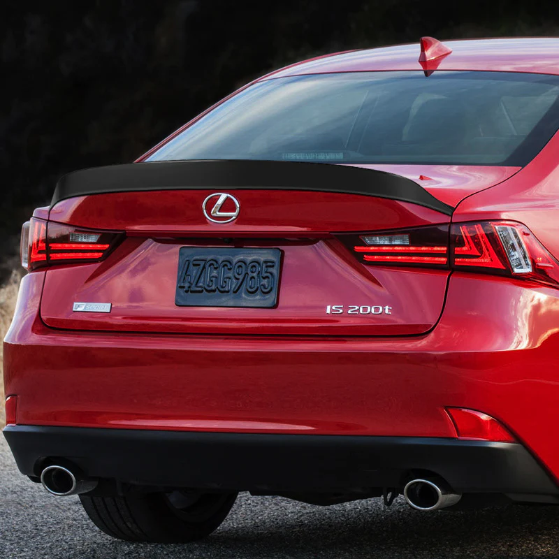 W-Power ABS AR-Style Rear Trunk Lip Spoiler Wing For 2014-2020 Lexus IS-Series Sedan 4DR -Unpainted Matte Black - Image 6