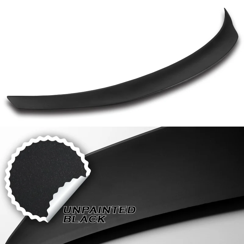 W-Power ABS B-Style Rear Trunk Lip Duckbill Spoiler Wing For 2015-2021 Mercedes-Benz C-Class W205 Sedan -Unpainted Matte Black - Image 4