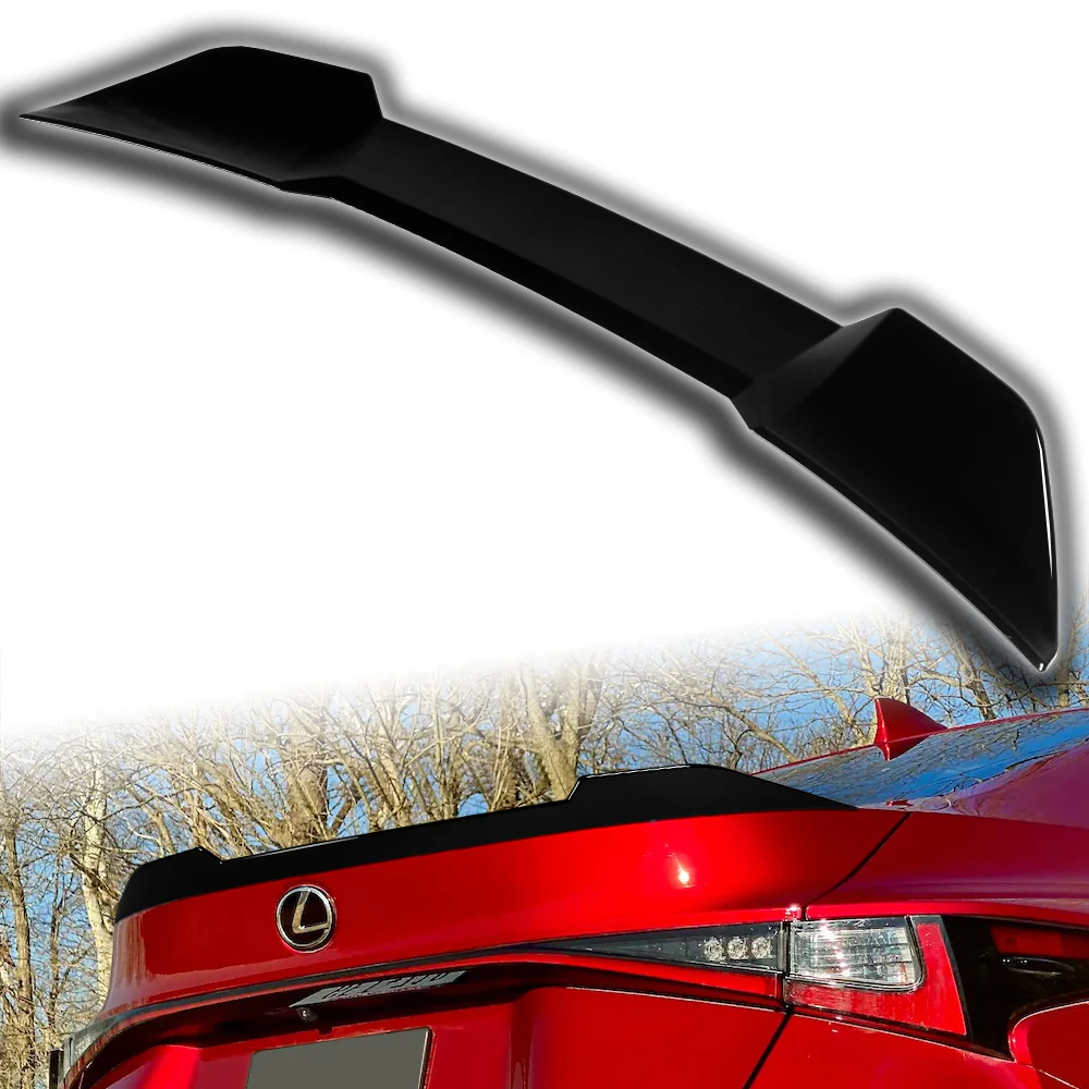 W-Power ABS F-Style Rear Trunk Lip Duckbill Spoiler Wing For 2021 - 2025 Lexus IS-Series -Pearl Black - Image 5