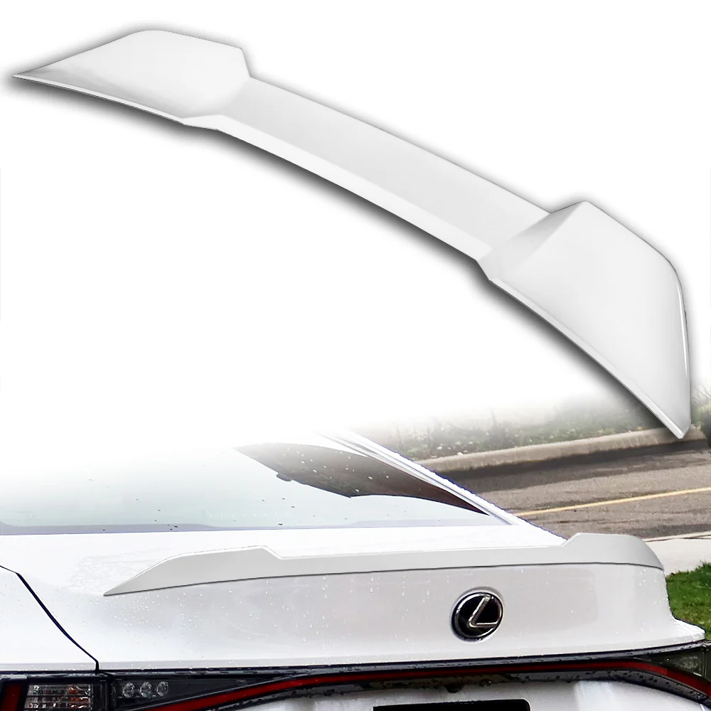 W-Power ABS F-Style Rear Trunk Lip Duckbill Spoiler Wing For 2021 - 2025 Lexus IS-Series -Pearl White - Image 5