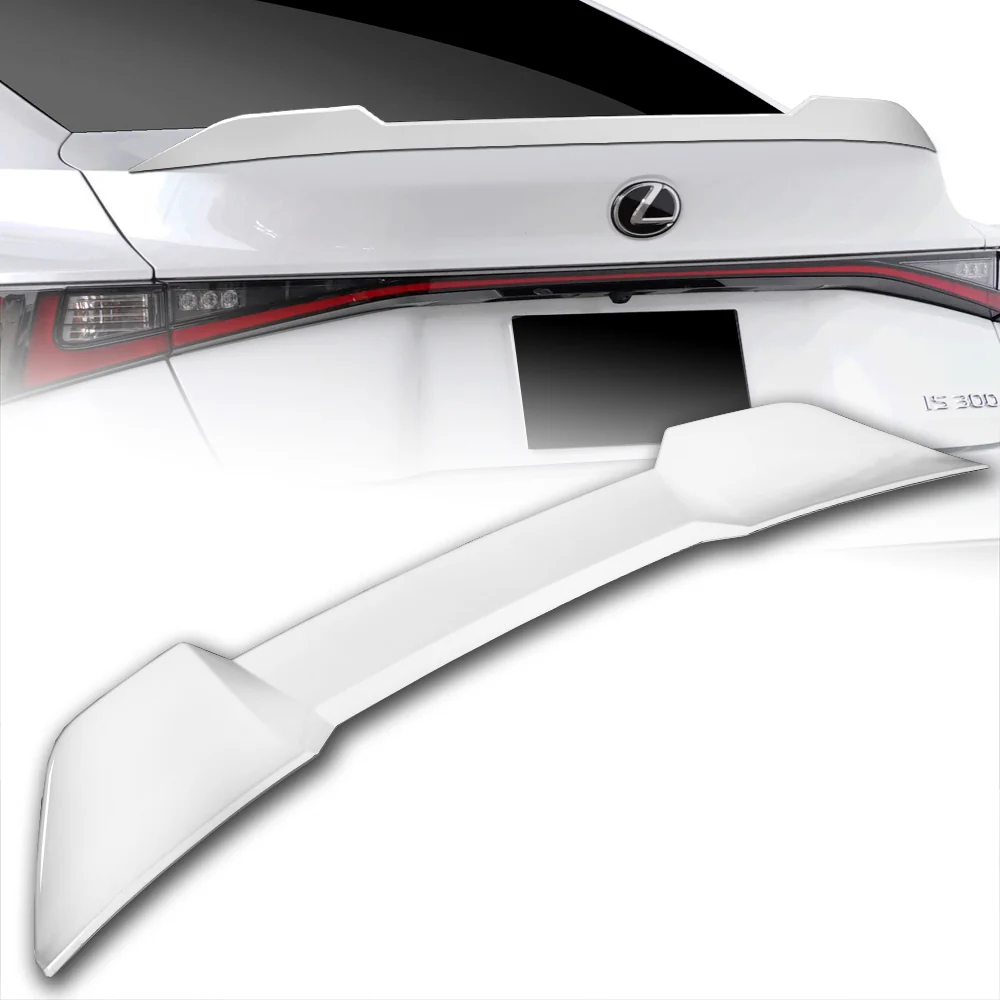 W-Power ABS F-Style Rear Trunk Lip Duckbill Spoiler Wing For 2021 - 2025 Lexus IS-Series -Pearl White - Image 6