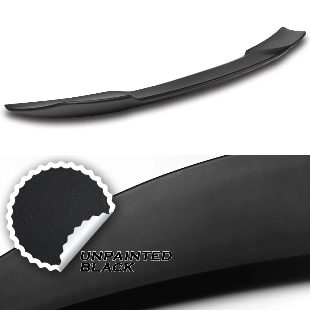 W-Power ABS F-Style Rear Trunk Lip Duckbill Spoiler Wing For 2021 - 2025 Lexus IS-Series -Unpainted Black - Image 2