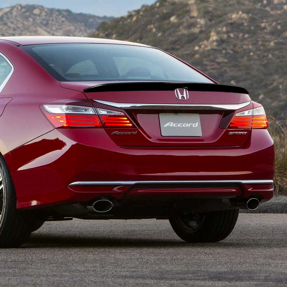 W-Power ABS OE-Style Rear Trunk Lip Duckbill Spoiler Wing For 2013 - 2017 Honda Accord 4-DR/Sedan -Pearl Black - Image 6