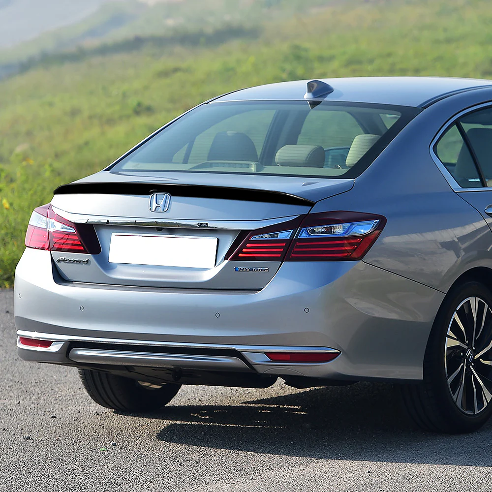 W-Power ABS OE-Style Rear Trunk Lip Duckbill Spoiler Wing For 2013 - 2017 Honda Accord 4-DR/Sedan -Pearl Black - Image 7