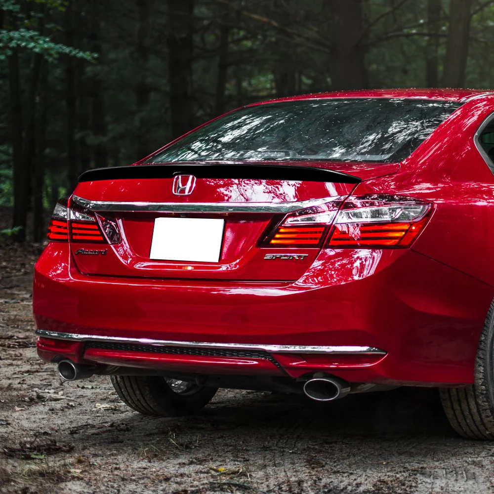 W-Power ABS OE-Style Rear Trunk Lip Duckbill Spoiler Wing For 2013 - 2017 Honda Accord 4-DR/Sedan -Pearl Black - Image 8