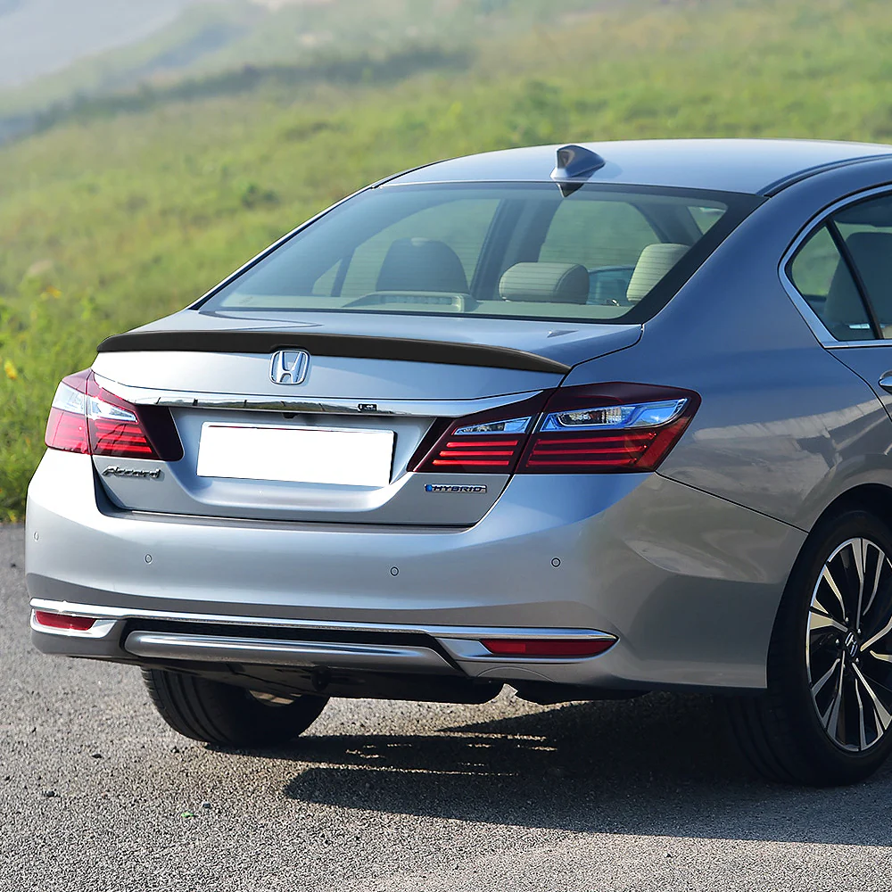 W-Power ABS OE-Style Rear Trunk Lip Duckbill Spoiler Wing For 2013 - 2017 Honda Accord 4-DR/Sedan -Unpainted Matte Black - Image 6