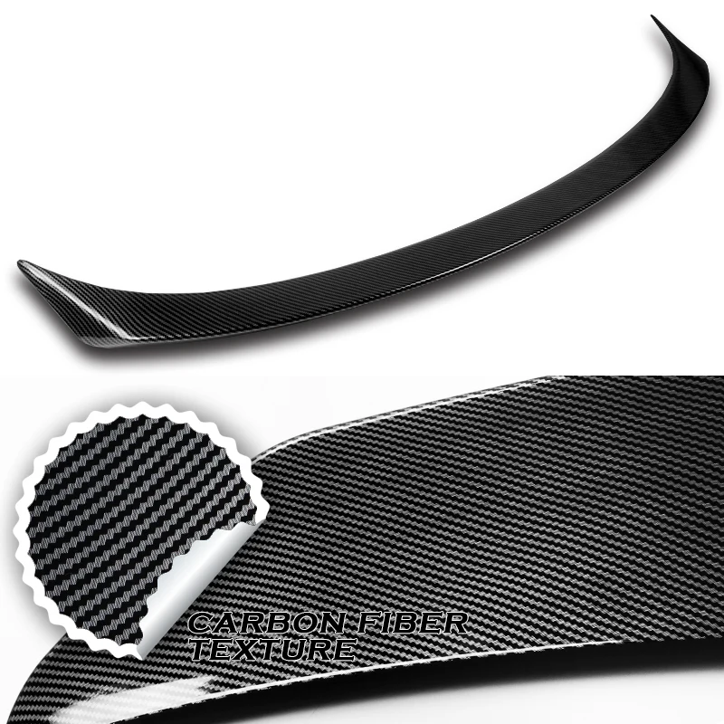 W-Power ABS OE-Style Rear Trunk Lip Duckbill Spoiler Wing For 2018-2024 Toyota Camry Sedan -Carbon Fiber Look - Image 4