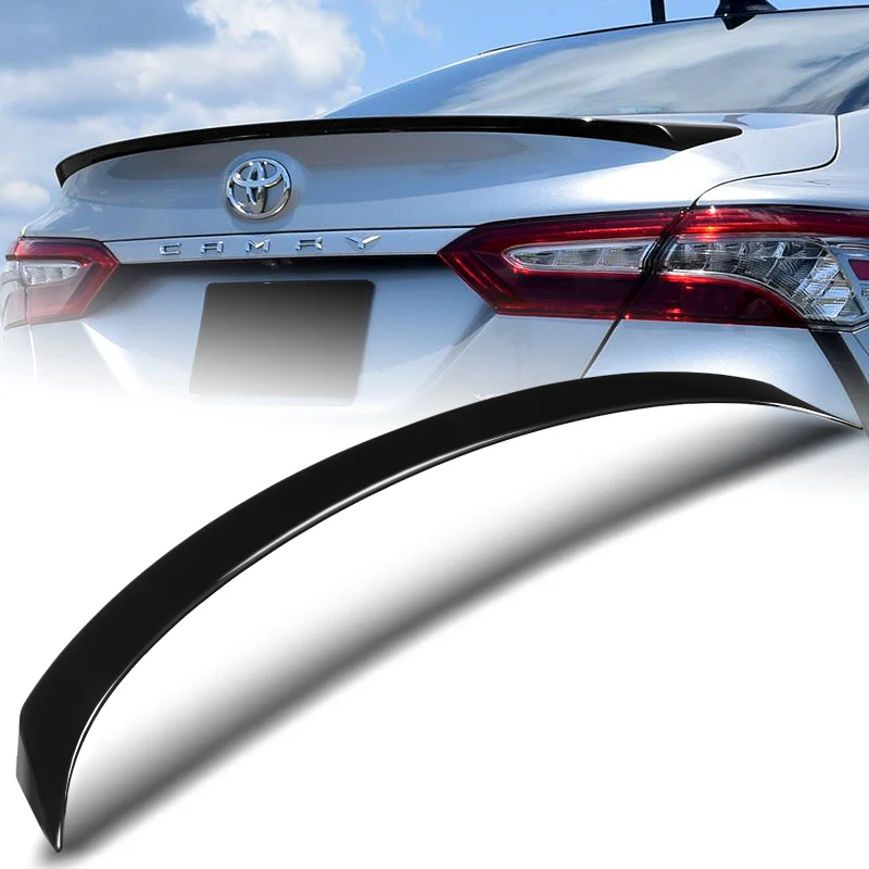 W-Power ABS OE-Style Rear Trunk Lip Duckbill Spoiler Wing For 2018-2024 Toyota Camry Sedan -Pearl Black - Image 6