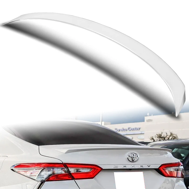 W-Power ABS OE-Style Rear Trunk Lip Duckbill Spoiler Wing For 2018-2024 Toyota Camry Sedan -Pearl White - Image 5
