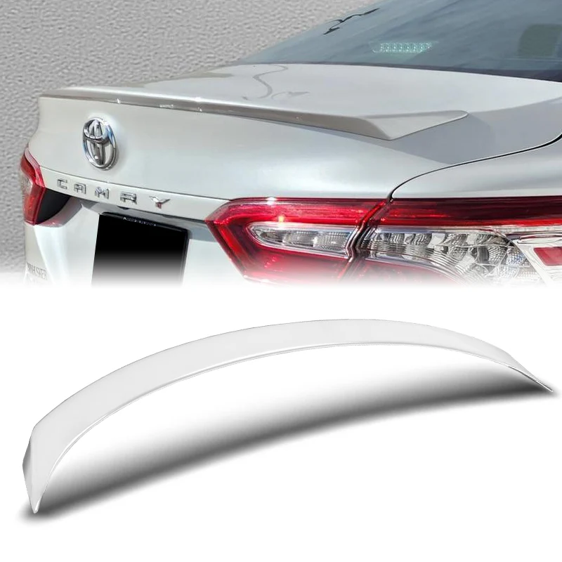W-Power ABS OE-Style Rear Trunk Lip Duckbill Spoiler Wing For 2018-2024 Toyota Camry Sedan -Pearl White - Image 6