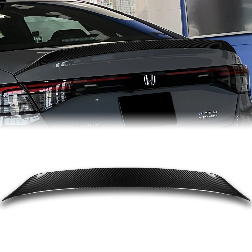 W-Power ABS OE-Style Rear Trunk Lip Duckbill Spoiler Wing For 2023 - 2026 Honda Accord 4DR/Sedan -Carbon Fiber Look - Image 6
