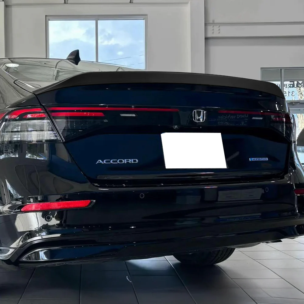 W-Power ABS OE-Style Rear Trunk Lip Duckbill Spoiler Wing For 2023 - 2026 Honda Accord 4DR/Sedan -Matte Black - Image 7