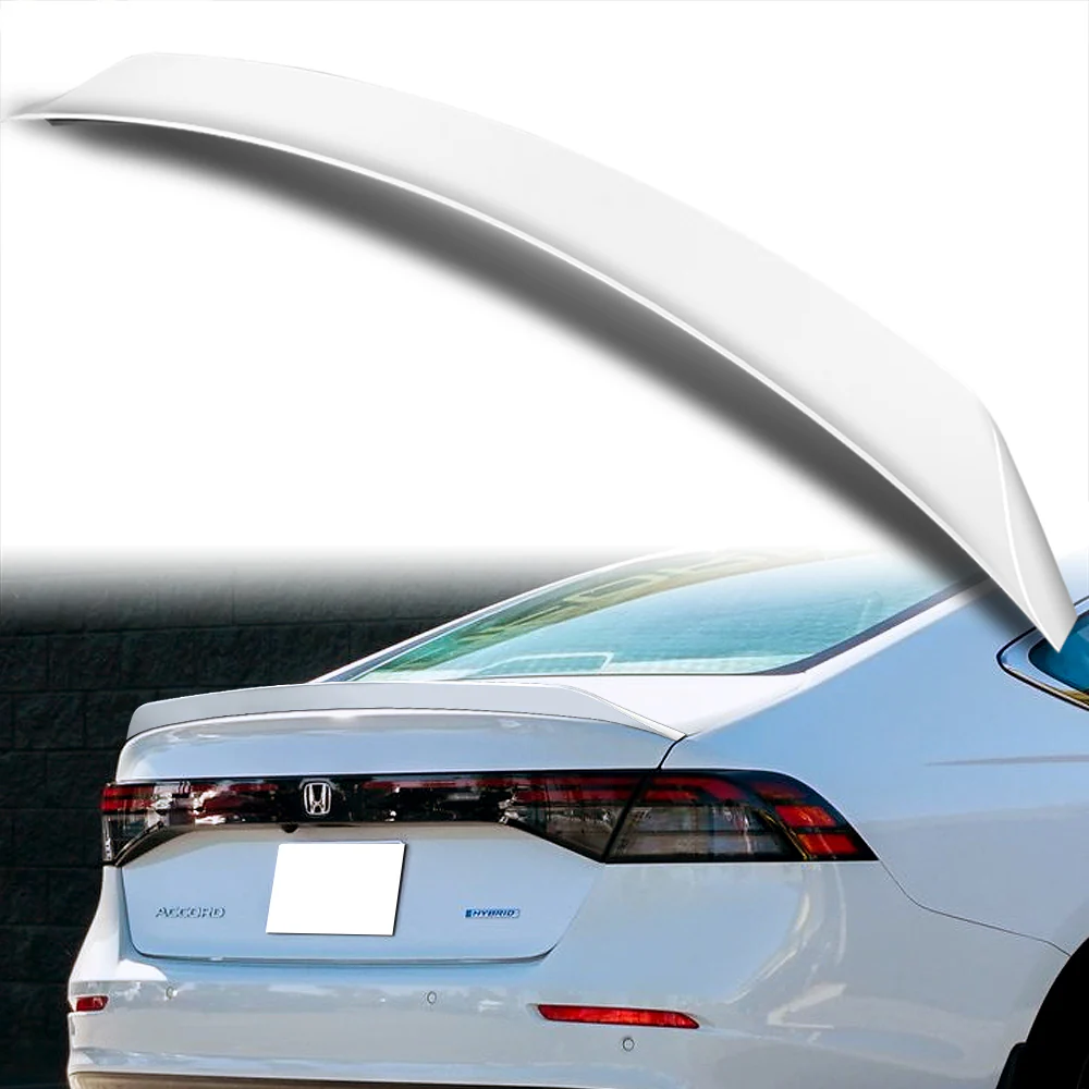 W-Power ABS OE-Style Rear Trunk Lip Duckbill Spoiler Wing For 2023 - 2026 Honda Accord 4DR/Sedan -Pearl White - Image 5